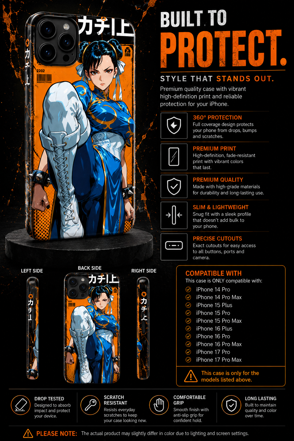 Chun Li. Custom Premium iPhone Case